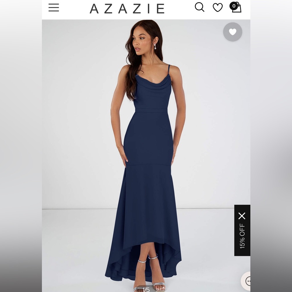 Azazie bridesmaid dress never worn with tags size 2-4 deep navy blue SUMMER